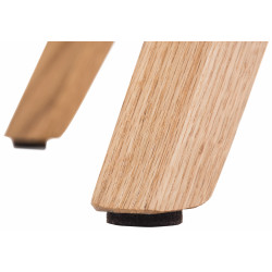 Silla De Comedor Pegleg Square En Tela Gris oscuro,Natural