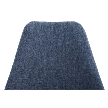 Silla De Comedor Pegleg Square En Tela Azul,Blanco