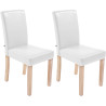 Set De 2 Sillas De Comedor Ina Madera Natural Blanco