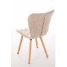 Silla de Comedor Elda Tapizada en Tela Crema