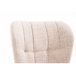 Silla de Comedor Elda Tapizada en Tela Crema