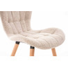 Silla de Comedor Elda Tapizada en Tela Crema