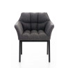 Sillón De Salón Octavia En Tela Gris titanio,Negro
