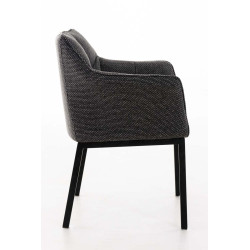 Sillón De Salón Octavia En Tela Gris titanio,Negro