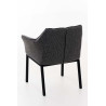 Sillón De Salón Octavia En Tela Gris titanio,Negro