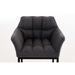 Sillón De Salón Octavia En Tela Gris titanio,Negro