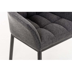 Sillón De Salón Octavia En Tela Gris titanio,Negro