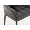 Sillón De Salón Octavia En Tela Gris titanio,Negro