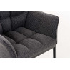 Sillón De Salón Octavia En Tela Gris titanio,Negro