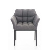 Sillón De Salón Octavia En Tela Gris titanio,Negro
