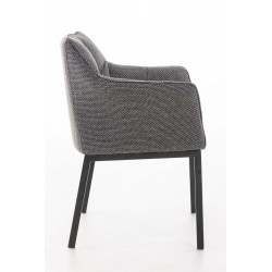 Sillón De Salón Octavia En Tela Gris titanio,Negro