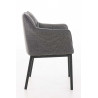 Sillón De Salón Octavia En Tela Gris titanio,Negro