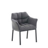 Sillón De Salón Octavia En Tela Gris titanio,Negro