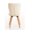 Silla de Comedor Elda Tapizada en Cuero Sintético Crema