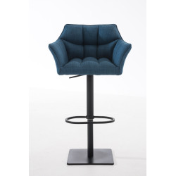Taburete De Bar Damaso En Tela Azul,Negro
