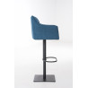 Taburete De Bar Damaso En Tela Azul,Negro