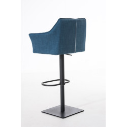 Taburete De Bar Damaso En Tela Azul,Negro