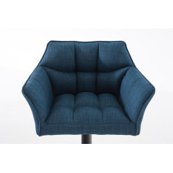 Taburete De Bar Damaso En Tela Azul,Negro