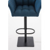 Taburete De Bar Damaso En Tela Azul,Negro