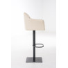 Taburete De Bar Damaso En Tela Crema,Negro