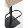 Taburete De Bar Damaso En Tela Crema,Negro