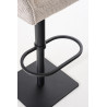 Taburete De Bar Damaso En Tela Marfil,Negro