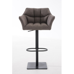Taburete De Bar Damaso En Tela Gris,Negro