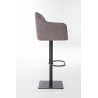 Taburete De Bar Damaso En Tela Gris,Negro