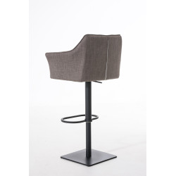 Taburete De Bar Damaso En Tela Gris,Negro