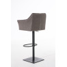 Taburete De Bar Damaso En Tela Gris,Negro