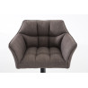 Taburete De Bar Damaso En Tela Gris,Negro