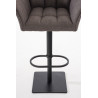 Taburete De Bar Damaso En Tela Gris,Negro