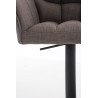 Taburete De Bar Damaso En Tela Gris,Negro