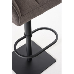 Taburete De Bar Damaso En Tela Gris,Negro