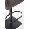 Taburete De Bar Damaso En Tela Gris,Negro