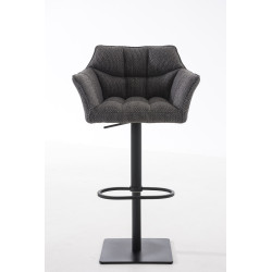 Taburete De Bar Damaso En Tela Gris titanio,Negro