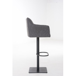 Taburete De Bar Damaso En Tela Gris titanio,Negro