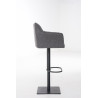 Taburete De Bar Damaso En Tela Gris titanio,Negro