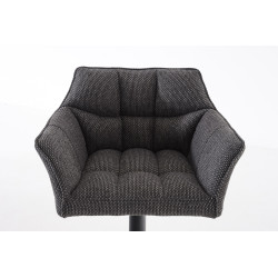 Taburete De Bar Damaso En Tela Gris titanio,Negro