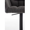 Taburete De Bar Damaso En Tela Gris titanio,Negro
