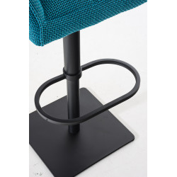 Taburete De Bar Damaso En Tela Turquesa,Negro