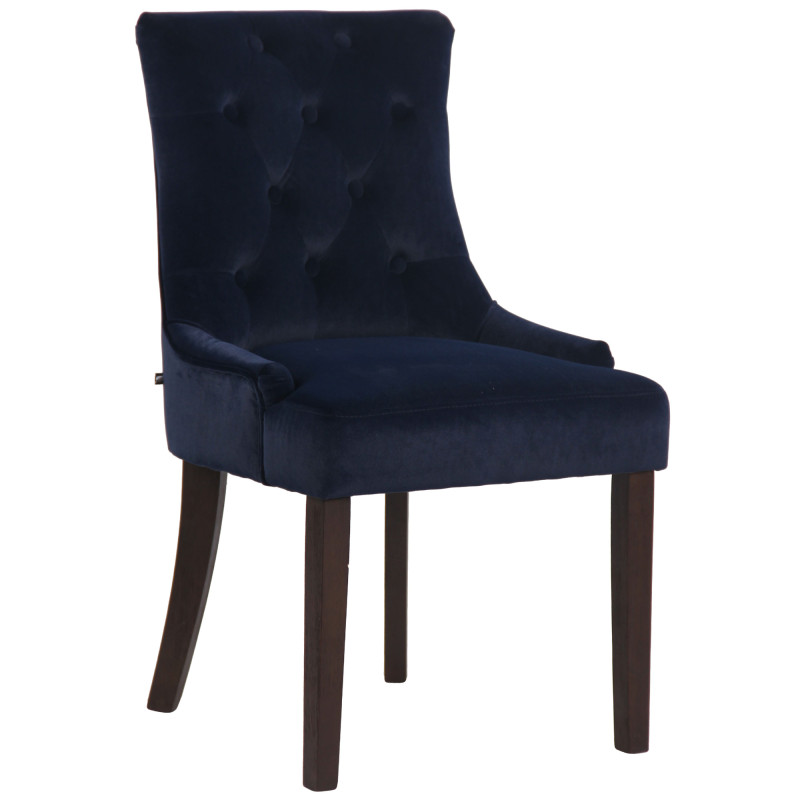 Silla De Comedor Inverness En Terciopleo Azul,Antiguo