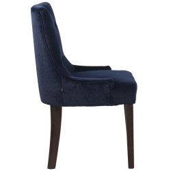 Silla De Comedor Inverness En Terciopleo Azul,Antiguo