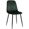 Silla de comedor Giverny en tela o terciopelo Terciopelo,Verde