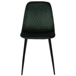 Silla de comedor Giverny en tela o terciopelo Terciopelo,Verde