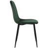 Silla de comedor Giverny en tela o terciopelo Terciopelo,Verde