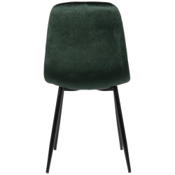 Silla de comedor Giverny en tela o terciopelo Terciopelo,Verde