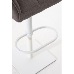 Taburete De Bar Damaso En Tela Gris,Blanco