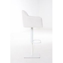 Taburete De Bar Damaso En Tela Blanco,Blanco