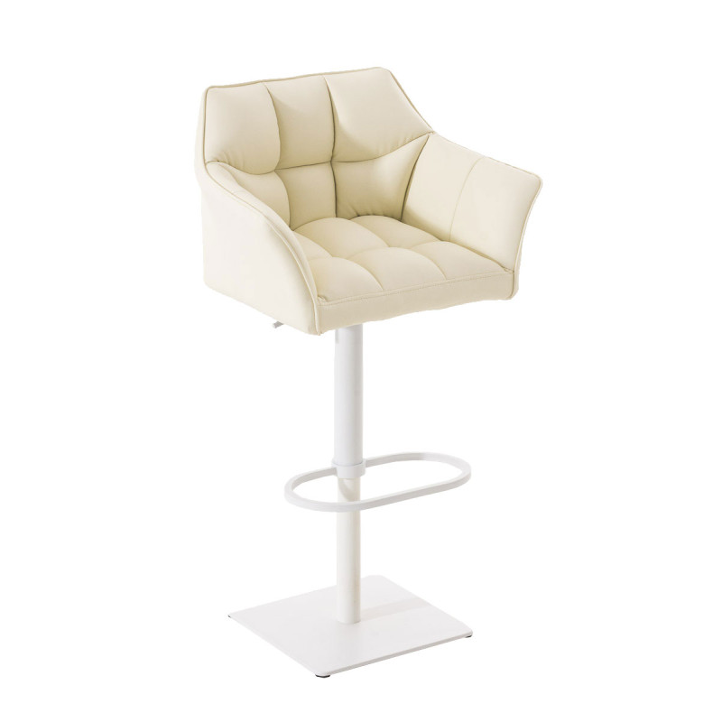 Taburete De Bar Damaso Crema,Blanco
